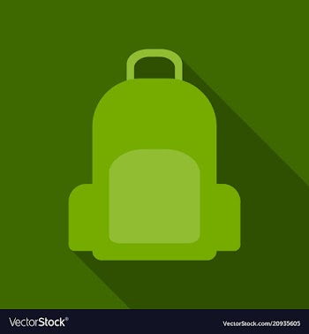 Colorful school backpack backpack for vector image
