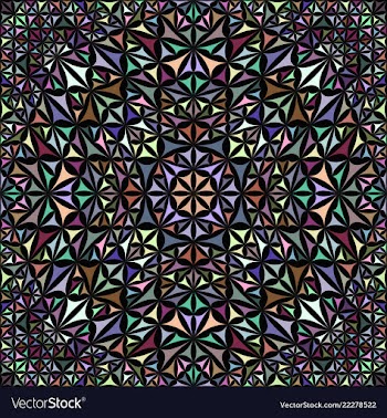 Colorful seamless abstract curved triangle mosaic vector image