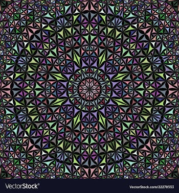 Colorful seamless abstract curved triangle mosaic vector image