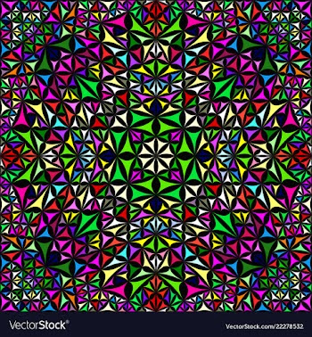 Colorful seamless abstract curved triangle vector image