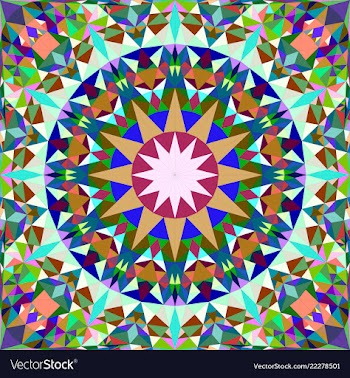 Colorful seamless abstract triangle mosaic tile vector image