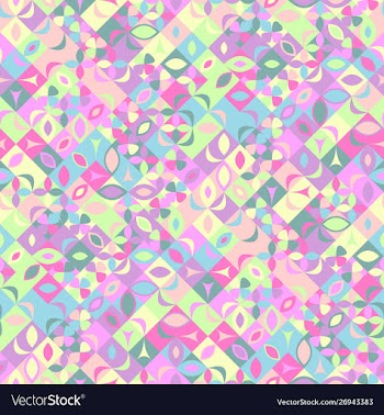 Colorful seamless chaotic curved shape pattern vector image