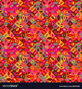 Colorful seamless curved shape pattern background vector image