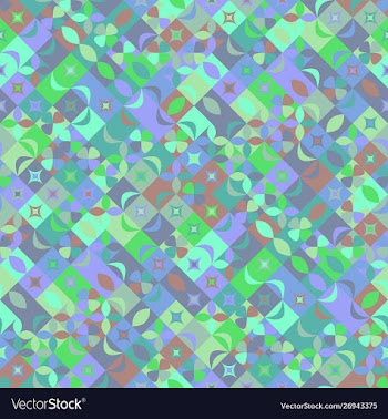 Colorful seamless diagonal curved shape pattern vector image