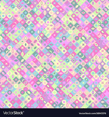 Colorful seamless diagonal curved shape pattern vector image