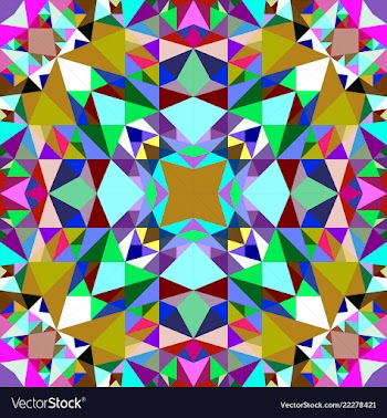 Colorful seamless kaleidoscope pattern background vector image