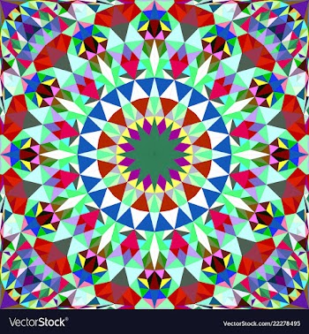 Colorful seamless kaleidoscope pattern background vector image