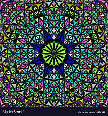 Colorful seamless kaleidoscope pattern background vector image