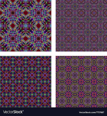Colorful seamless mosaic glass set vector image