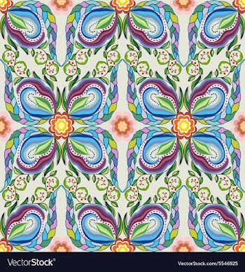 Colorful seamless pattern - abstract flowers vector image