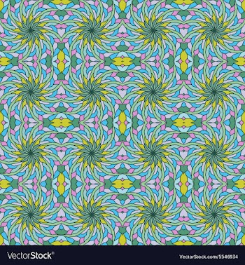 Colorful seamless pattern - abstract flowers vector image