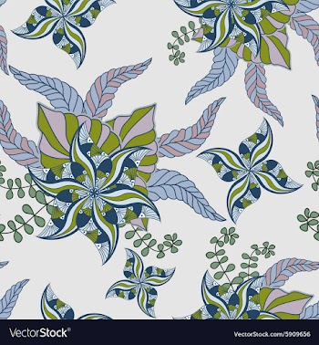 Colorful seamless pattern - abstract flowers vector image