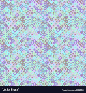 Colorful seamless square and circle pattern vector image
