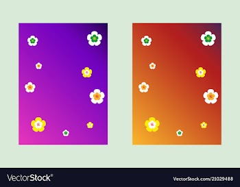 Colorful set of greeting background banner vector image