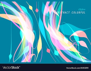 Colorful shaped on a blue vector image