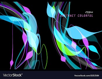 Colorful shaped on black vector image