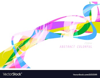 Colorful shaped scene on white vector image