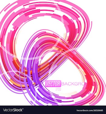 Colorful shapes circle motion vector image