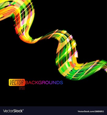 Colorful shapes motion effects on a black scene vector image