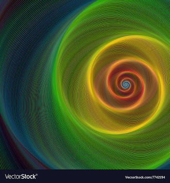 Colorful shiny spiral background vector image