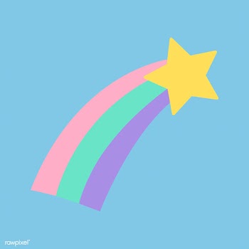Colorful shooting star icon vector | Free stock vector - 515621