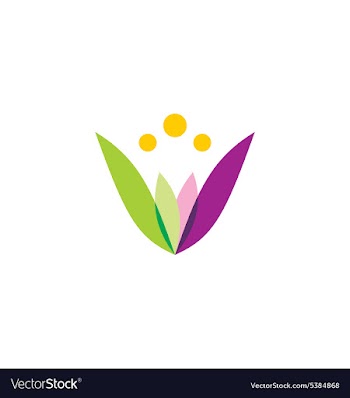  					Colorful simple flower beauty logo vector image														