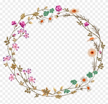 Colorful Simplicity Flower Vine Circle Border Texture - Flower Circle Border Png