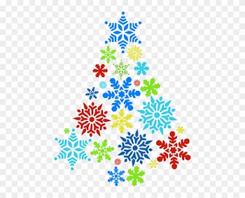 Colorful Snowflake Tree Clip Art At Clker Com Vector - Christmas Clip Art Snowflakes