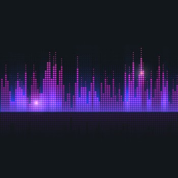 Colorful sound wave equalizer vector design
