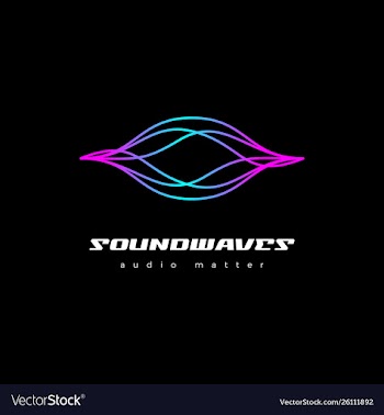 Colorful sound wave logo design template vector image