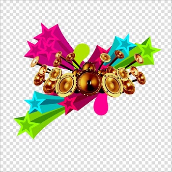 , Colorful speaker transparent background PNG clipart