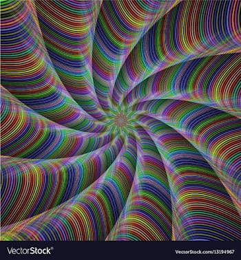 Colorful spiral fractal background vector image