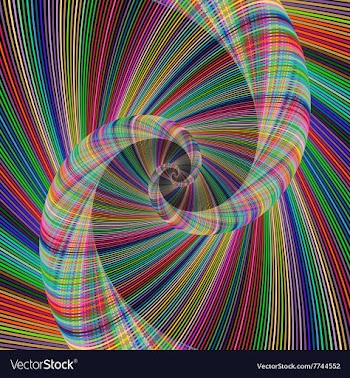 Colorful spiral fractal background vector image