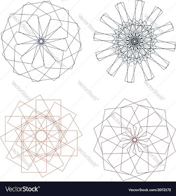 Colorful Spirographs vector image