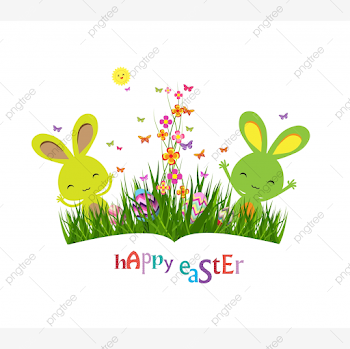 Colorful Spring Meadow Eggs And Easter Bunny, Easter, Eggs, Hunt ...