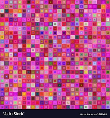 Colorful square mosaic background design vector image