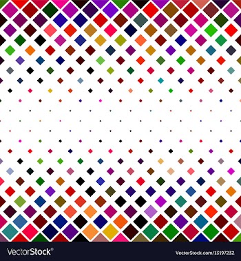 Colorful square pattern border background design vector image