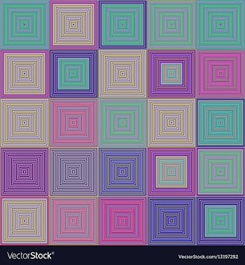 Colorful square pattern mosaic background design vector image