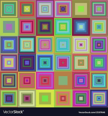 Colorful square pattern mosaic background design vector image