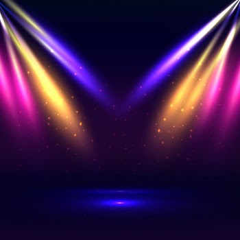 Colorful stage lights background Free Vector