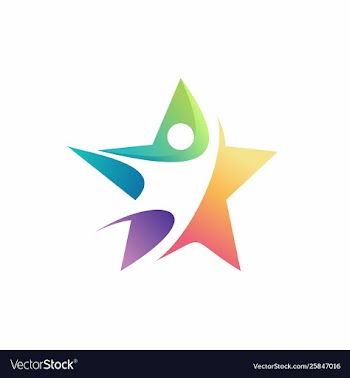 Colorful star logo design vector image