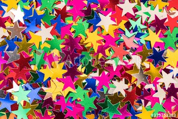 Colorful star sequin glitter textured background abstract
