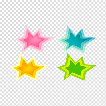 Colorful star transparent background PNG clipart