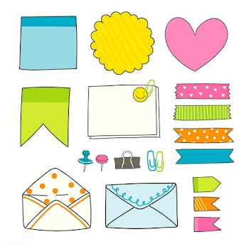 Colorful stationery supplies collection | Free stock vector - 553831