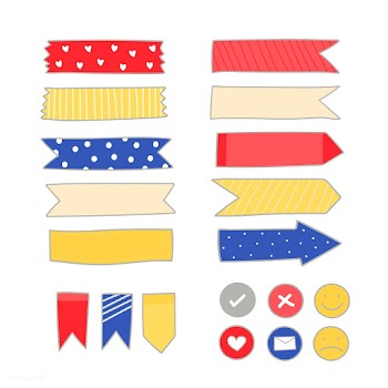 Colorful stationery supplies collection | Free stock vector - 553840