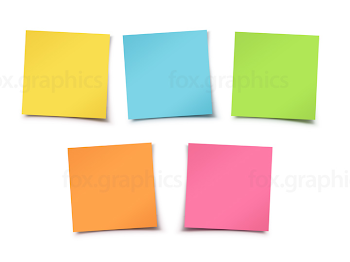 Colorful sticky notes - Fox Graphics