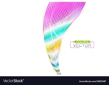 Colorful striped shape scene on a white vector image