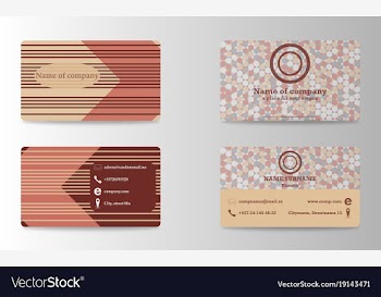 Colorful stylish business card print template vector image