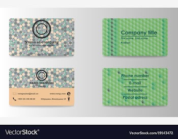 Colorful stylish business card print template vector image