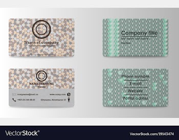 Colorful stylish business card print template vector image